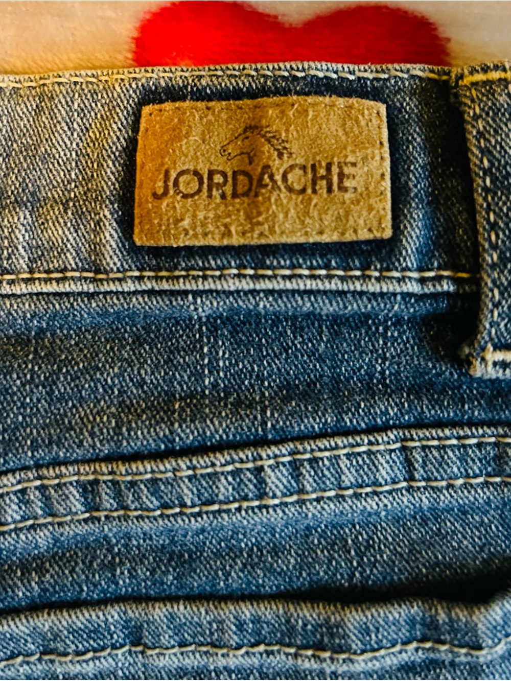 Jordache Dark Blue Denim Frayed Ankle Shorts - Picture 3 of 5